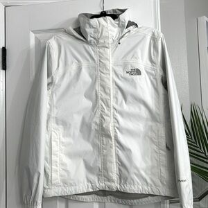 White North Face Rain Jacket  Sz Small